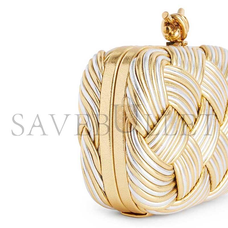 b0tt*ga Ven*ta signature-knot intreccio leather clutch bag 804532v4q318029 (19*11.5*5cm)